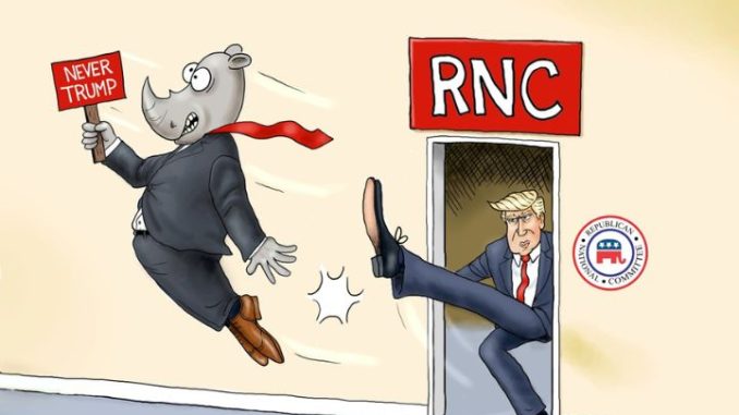 Donald Trump kicks the RINOs out of the RNC.